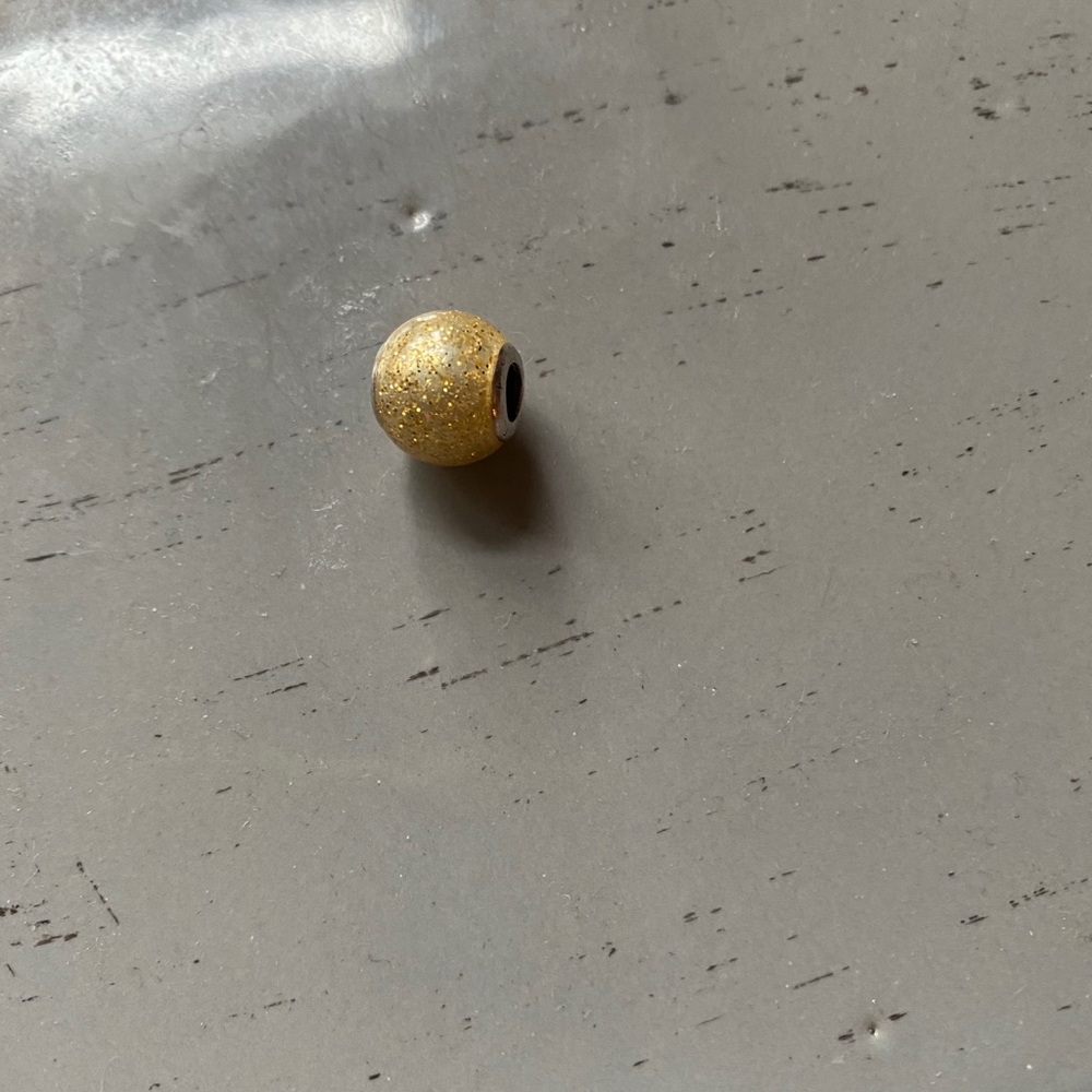Pandora Gold glitter ball charm SOLD